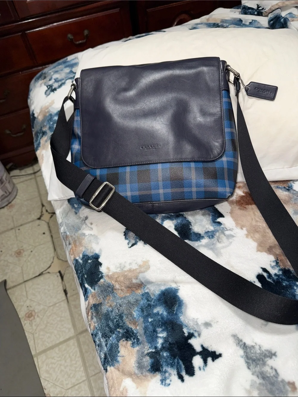 Coach panel bag plaid